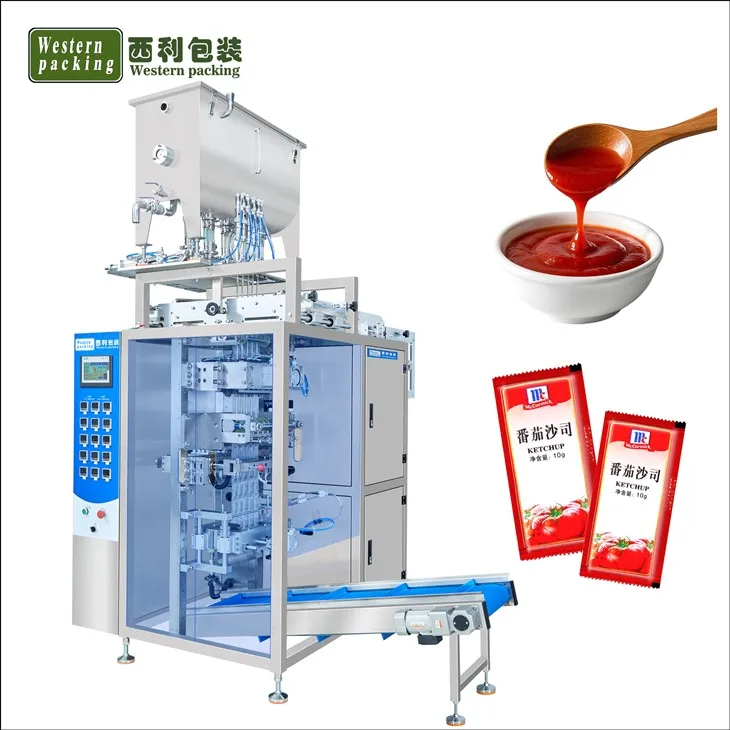 Çok Hatlı Şeritli Domates Salçası Poşet Paketleme Makinası